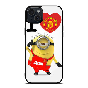 MINIONS LOVE MANCHESTER UNITED iPhone 15 Plus Case Cover MINIONS LOVE MANCHESTER UNITED iPhone 15 Plus Case Cover