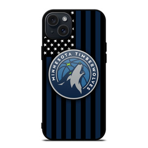 MINNESOTA TIMBERWOLVES NBA USA FLAG iPhone 15 Plus Case Cover MINNESOTA TIMBERWOLVES NBA USA FLAG iPhone 15 Plus Case Cover