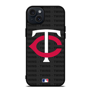 MINNESOTA TWINS BASEBALL BLACK iPhone 15 Plus Case Cover