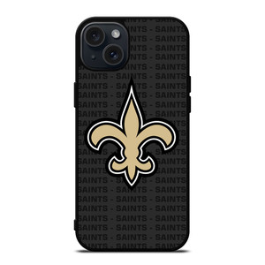 NEW ORLEANS SAINTS FOOTBALL TEXT iPhone 15 Plus Case Cover