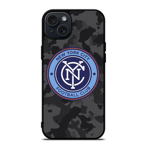 NEW YORK CITY FC MLS BLACK CAMO iPhone 15 Plus Case Cover NEW YORK CITY FC MLS BLACK CAMO iPhone 15 Plus Case Cover