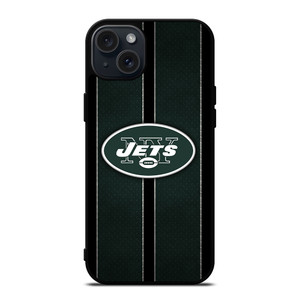 NEW YORK JETS NFL METAL STRIPE iPhone 15 Plus Case Cover NEW YORK JETS NFL METAL STRIPE iPhone 15 Plus Case Cover