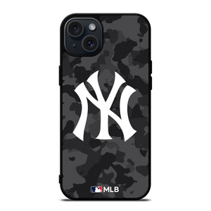 NEW YORK YANKEES BASEBALL BLACK CAMO iPhone 15 Plus Case Cover