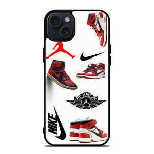 NIKE AIR JORDAN SHOES COLLAGE iPhone 15 Plus Case Cover NIKE AIR JORDAN SHOES COLLAGE iPhone 15 Plus Case Cover