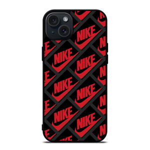 NIKE BOX BLACK PATTERN iPhone 15 Plus Case Cover