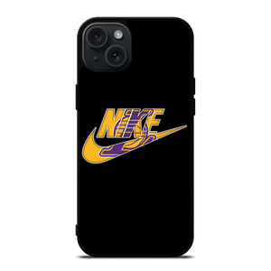 NIKE LOS ANGELES LAKERS SWOOSH iPhone 15 Plus Case Cover