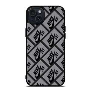 NIKE SB SKATEBOARD BOX PATTERN GREY iPhone 15 Plus Case Cover NIKE SB SKATEBOARD BOX PATTERN GREY iPhone 15 Plus Case Cover