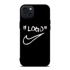 NIKE X OFF WHITE STROKE iPhone 15 Plus Case Cover NIKE X OFF WHITE STROKE iPhone 15 Plus Case Cover