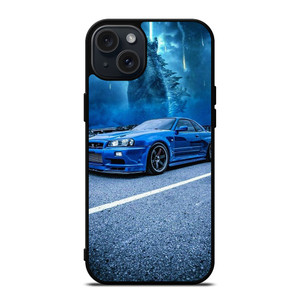 NISSAN GTR GODZILLA BLUE 2 iPhone 15 Plus Case Cover NISSAN GTR GODZILLA BLUE 2 iPhone 15 Plus Case Cover