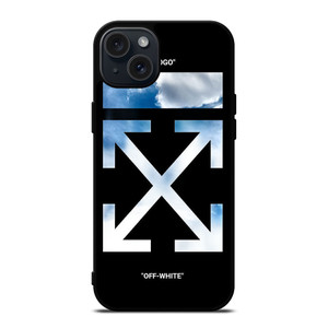 OFF WHITE SKY BLUE iPhone 15 Plus Case Cover OFF WHITE SKY BLUE iPhone 15 Plus Case Cover