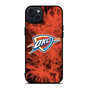 OKLAHOMA CITY THUNDERS BASKETBALL NBA FIRE iPhone 15 Plus Case Cover OKLAHOMA CITY THUNDERS BASKETBALL NBA FIRE iPhone 15 Plus Case Cover