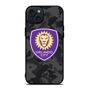 ORLANDO CITY SC MLS BLACK CAMO iPhone 15 Plus Case Cover