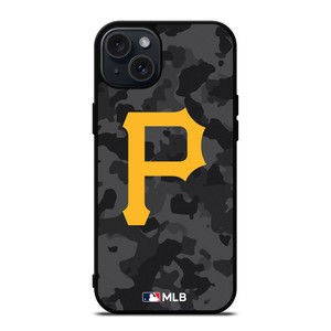 PITTSBURGH PIRATES BASEBALL BLACK CAMO iPhone 15 Plus Case Cover PITTSBURGH PIRATES BASEBALL BLACK CAMO iPhone 15 Plus Case Cover