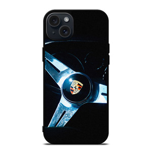 PORSCHE VINTAGE STEERING WHEEL iPhone 15 Plus Case Cover PORSCHE VINTAGE STEERING WHEEL iPhone 15 Plus Case Cover