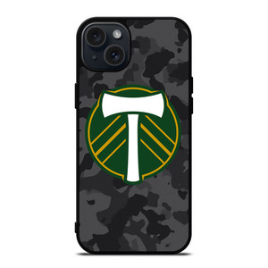 PORTLAND TIMBERS MLS BLACK CAMO iPhone 15 Plus Case Cover PORTLAND TIMBERS MLS BLACK CAMO iPhone 15 Plus Case Cover