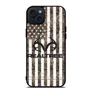 REALTREE AMERICAN FLAG LOGO iPhone 15 Plus Case Cover
