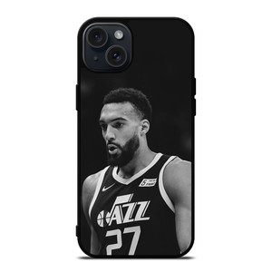RUDY GOBERT UTAH JAZZ BLACK iPhone 15 Plus Case Cover