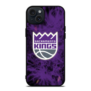 SACRAMENTO KINGS BASKETBALL NBA FIRE iPhone 15 Plus Case Cover