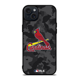 SAINT LOUIS CARDINALS BASEBALL BLACK CAMO iPhone 15 Plus Case Cover