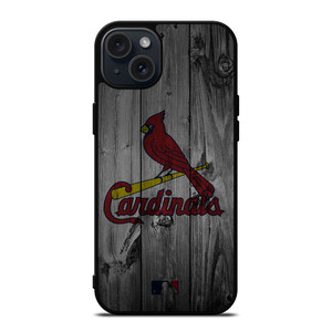 SAINT LOUIS CARDINALS BASEBALL MLB WOOD LOGO iPhone 15 Plus Case Cover