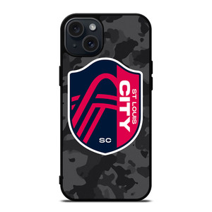 SAINT LOUIS CITY MLS BLACK CAMO iPhone 15 Plus Case Cover SAINT LOUIS CITY MLS BLACK CAMO iPhone 15 Plus Case Cover