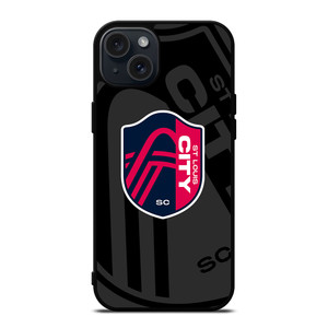SAINT LOUIS CITY MLS BLACK iPhone 15 Plus Case Cover SAINT LOUIS CITY MLS BLACK iPhone 15 Plus Case Cover
