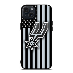 SAN ANTONIO SPURS NBA USA FLAG iPhone 15 Plus Case Cover