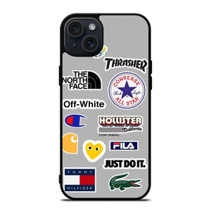 SKATEBOARD BRAND STICKER COLLAGE iPhone 15 Plus Case Cover SKATEBOARD BRAND STICKER COLLAGE iPhone 15 Plus Case Cover