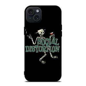 SOCIAL DISTORTION SKULL ART iPhone 15 Plus Case Cover