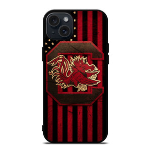 SOUTH CAROLINA GAMECOCKS FOOTBALL FLAG iPhone 15 Plus Case Cover