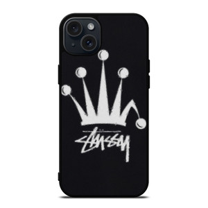 STUSSY FUZZY REGAL CROWN iPhone 15 Plus Case Cover STUSSY FUZZY REGAL CROWN iPhone 15 Plus Case Cover