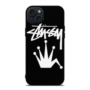 STUSSY PARIS BENT CROWN iPhone 15 Plus Case Cover STUSSY PARIS BENT CROWN iPhone 15 Plus Case Cover