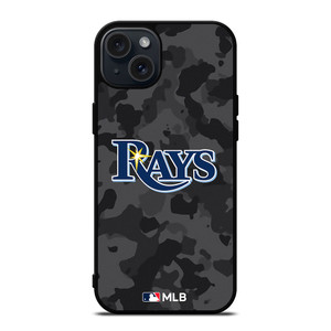 TAMPA BAY RAYS BASEBALL BLACK CAMO iPhone 15 Plus Case Cover TAMPA BAY RAYS BASEBALL BLACK CAMO iPhone 15 Plus Case Cover