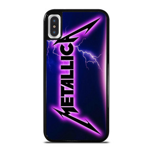 METALLICA ROCK BAND VIOLET LIGHTNING iPhone X / XS Case Cover METALLICA ROCK BAND VIOLET LIGHTNING iPhone X / XS Case Cover