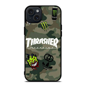 THRASHER SKATEBOARD CAMO COLLAGE iPhone 15 Plus Case Cover THRASHER SKATEBOARD CAMO COLLAGE iPhone 15 Plus Case Cover