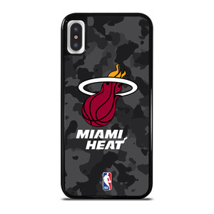 MIAMI HEAT BLACK CAMO iPhone X / XS Case Cover MIAMI HEAT BLACK CAMO iPhone X / XS Case Cover