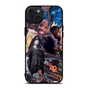 TRAVIS SCOTT ASTROWORLD COLLAGE iPhone 15 Plus Case Cover TRAVIS SCOTT ASTROWORLD COLLAGE iPhone 15 Plus Case Cover