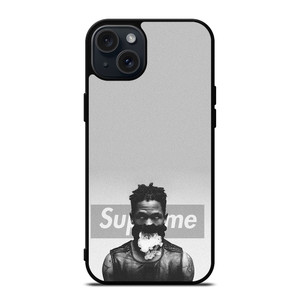 TRAVIS SCOTT SUPREME BLACK WHITE iPhone 15 Plus Case Cover