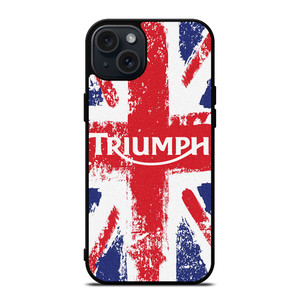 TRIUMPH MOTORCYCLES UNION JACK iPhone 15 Plus Case Cover TRIUMPH MOTORCYCLES UNION JACK iPhone 15 Plus Case Cover