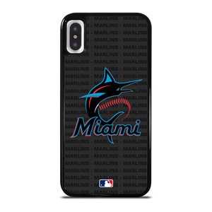 MIAMI MARLINS BASEBALL BLACK iPhone X / XS Case Cover