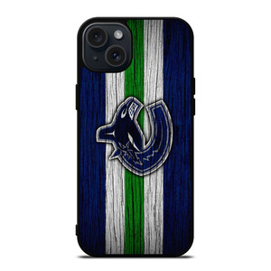 VANCOUVER CANUCKS WOODEN LOGO iPhone 15 Plus Case Cover
