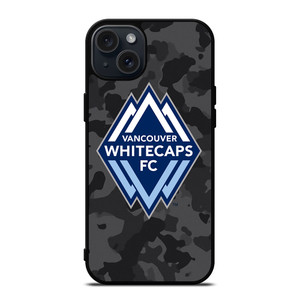 VANCOUVER WHITECAPS FC BLACK CAMO iPhone 15 Plus Case Cover VANCOUVER WHITECAPS FC BLACK CAMO iPhone 15 Plus Case Cover