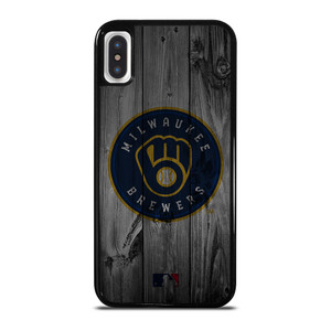MILWAUKEE BREWERS BASEBALL MLB WOOD LOGO iPhone X / XS Case Cover