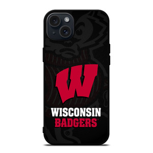 WISCONSIN BADGERS UNIVERSITY FOOTBALL iPhone 15 Plus Case Cover