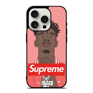 21 SAVAGE PINK SUPREME iPhone 15 Pro Case Cover