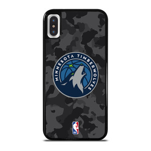 MINNESOTA TIMBERWOLVES BLACK CAMO iPhone X / XS Case Cover
