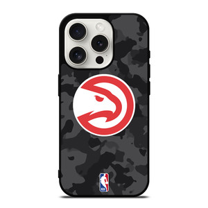 ATLANTA HAWKS BLACK CAMO iPhone 15 Pro Case Cover