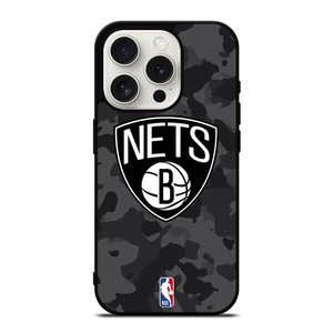BROOKLYN NETS BLACK CAMO iPhone 15 Pro Case Cover BROOKLYN NETS BLACK CAMO iPhone 15 Pro Case Cover