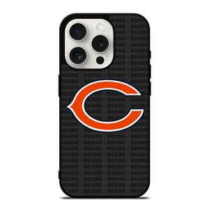 CHICAGO BEARS FOOTBALL TEXT iPhone 15 Pro Case Cover
