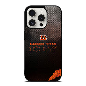 CINCINNATI BENGALS NFL FOOTBALL SEIZE THE DEY iPhone 15 Pro Case Cover CINCINNATI BENGALS NFL FOOTBALL SEIZE THE DEY iPhone 15 Pro Case Cover